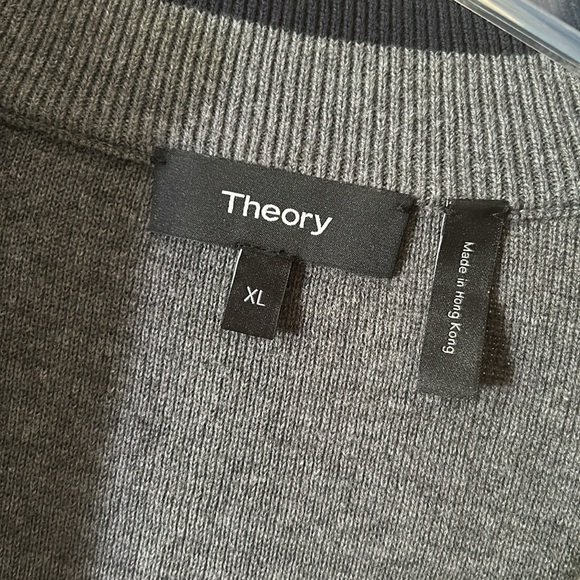 Theory grey zipper cardigan - Picture 2 of 7